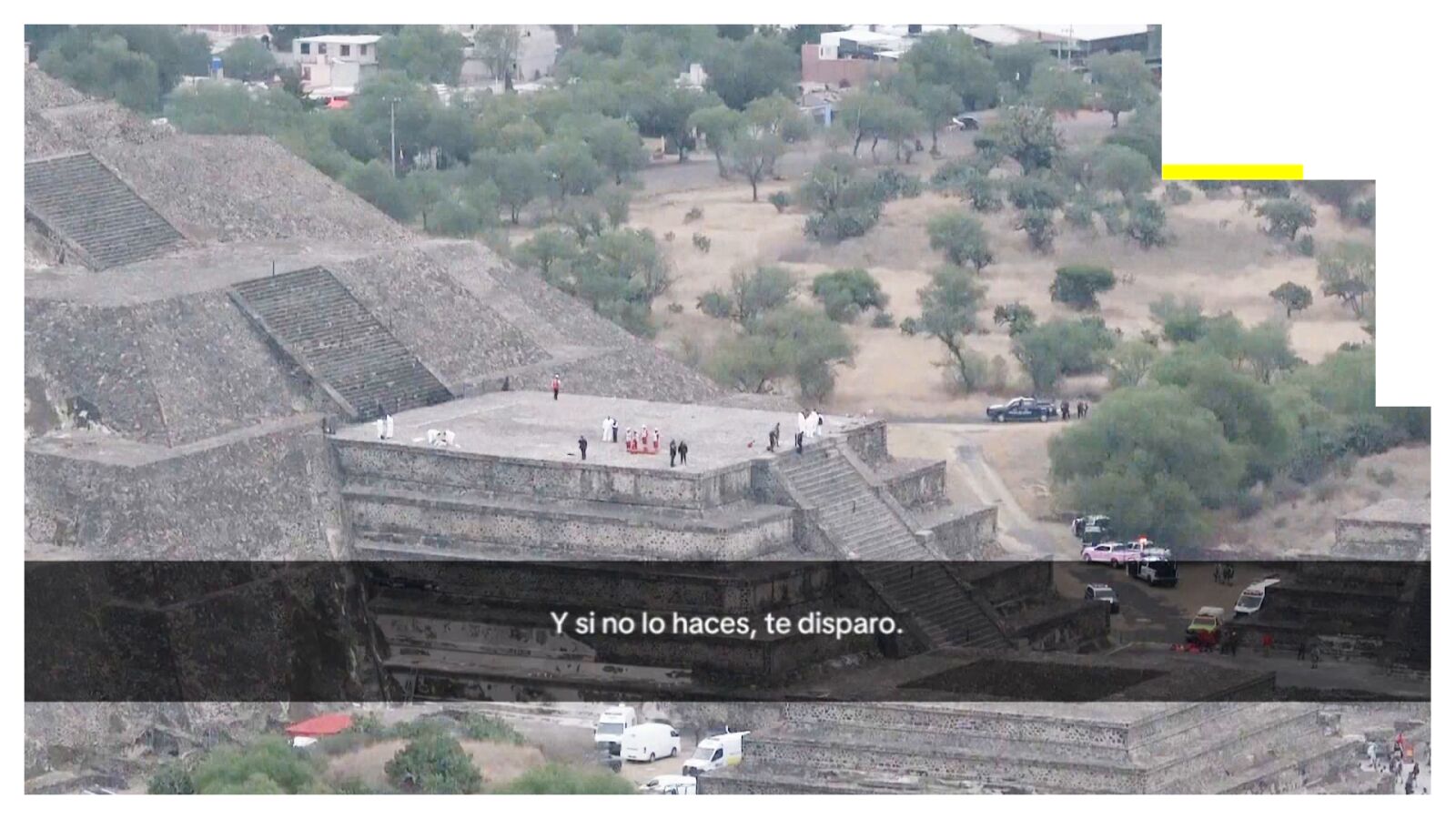 Vídeo del momento en el que el tirador de Teotihuacán amenaza a los turistas: 