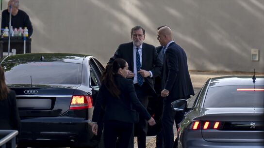 Mariano Rajoy, a su llegada a la Audiencia Nacional