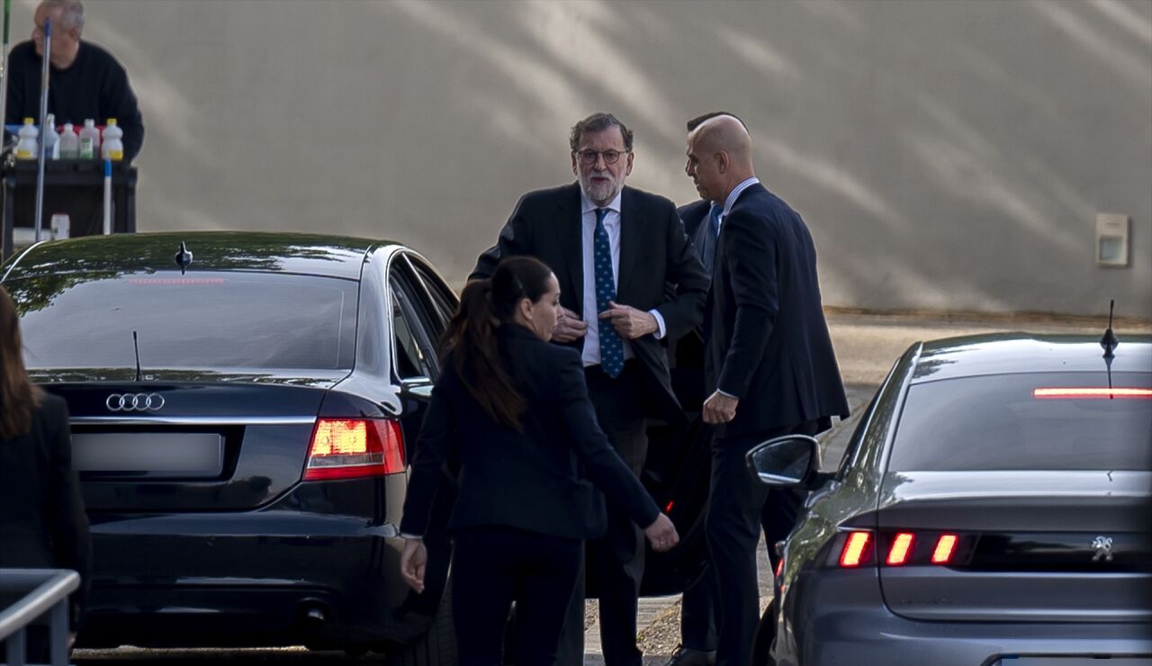 Mariano Rajoy, a su llegada a la Audiencia Nacional