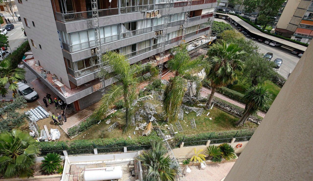 El andamio ca&iacute;do