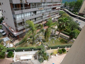 El andamio ca&iacute;do