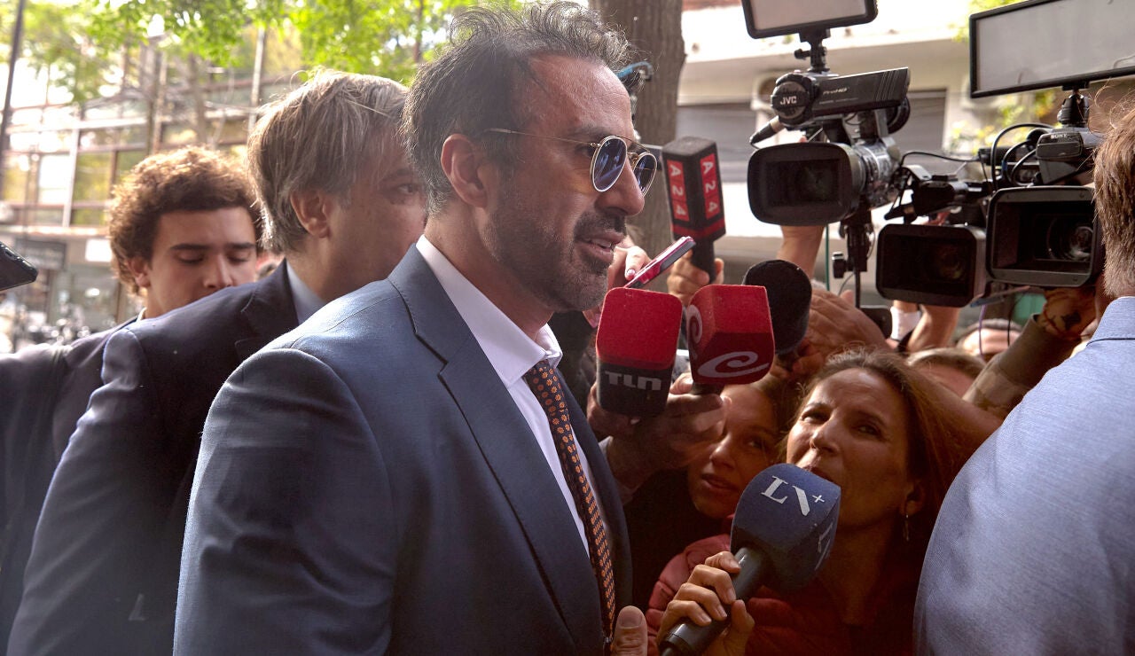 Leopoldo Luque, a su llegada al juzgado en San Isidro, en Buenos Aires