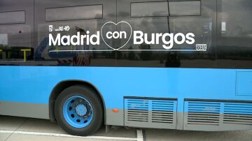 Llegan los autobuses de Madrid a Burgos