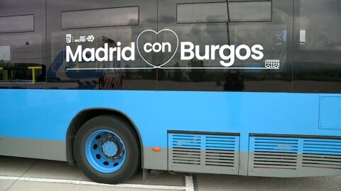 Llegan los autobuses de Madrid a Burgos