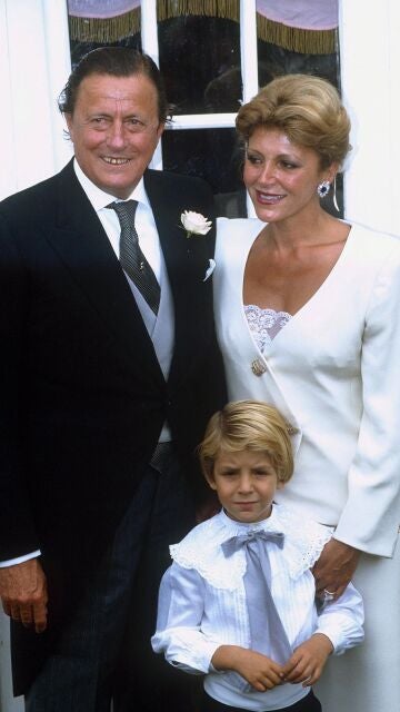 Tita Cervera con su tercer marido, el barón Thyssen