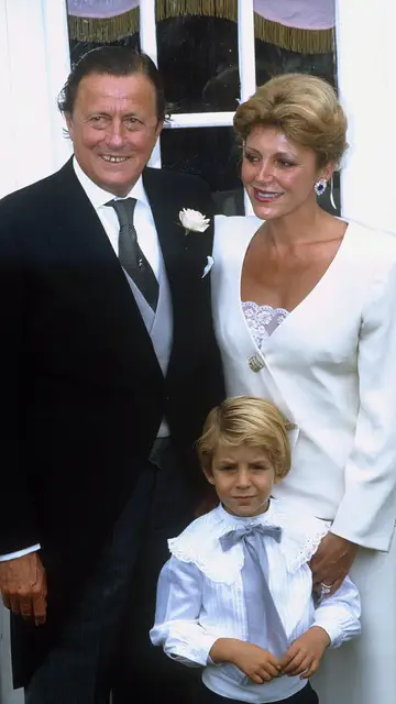 Tita Cervera con su tercer marido, el barón Thyssen Tita Cervera con su tercer marido, el barón Thyssen