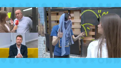 Imagen de uno de los okupas y los vecinos de Alcorcón Imagen de uno de los okupas y los vecinos de Alcorcón