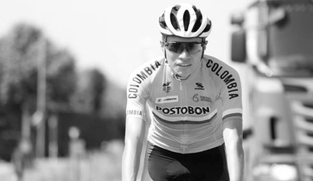 El ciclista colombiano Cristian Camilo Mu&ntilde;oz