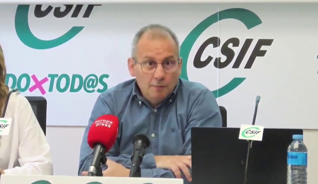 Mario Guti&eacute;rrez, responsable de Educaci&oacute;n de CSIF e Isabel Madruga, secretaria de Negociaci&oacute;n