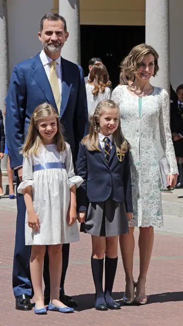 La familia real el día de la comunión de la infanta Sofía La familia real el día de la comunión de la infanta Sofía