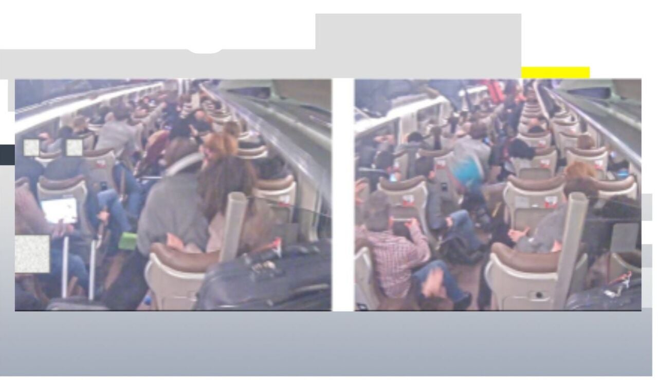 Primeras im&aacute;genes del momento del accidente en Adamuz