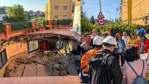 Una terraza se derrumba en el interior de un bar en Santa Coloma de Gramenet