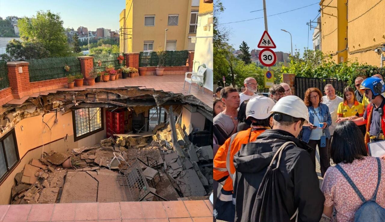 Una terraza se derrumba en el interior de un bar en Santa Coloma de Gramenet