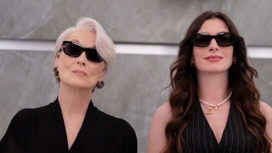 Meryl Streep y Anne Hathaway como Miranda Priestly y Andrea Sachs en El diablo viste de Prada 2