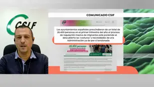 Portavoz del CSIF, Javier Cruz.