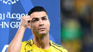 Cristiano Ronaldo durante un partido con Al-Nassr