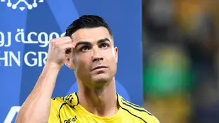 Cristiano Ronaldo durante un partido con Al-Nassr Cristiano Ronaldo durante un partido con Al-Nassr