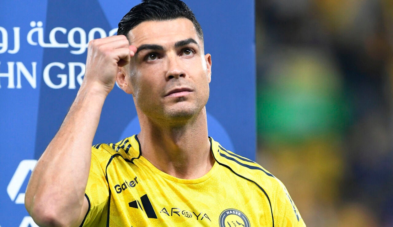 Cristiano Ronaldo durante un partido con Al-Nassr