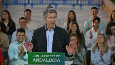 Feijóo en un mitin en Andalucía Feijóo en un mitin en Andalucía