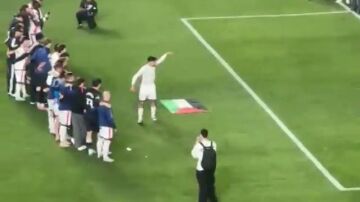 La bandera de Palestina y una 'vida pirata' hist&oacute;rica: la victoria ante el Estrasburgo hace so&ntilde;ar al Rayo