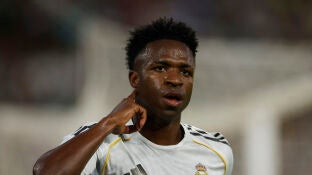 Vinicius celebra un gol ante el Betis