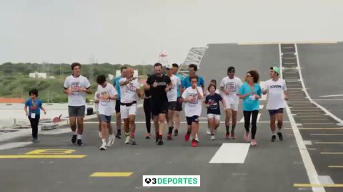 Participantes del Reto Pich&oacute;n en el Juan Carlos I