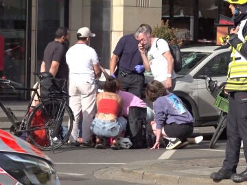 Momentos despu&eacute;s del atropello en Leipzig