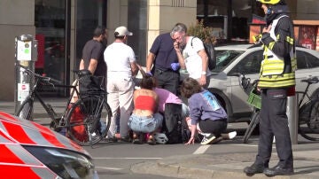 Momentos despu&eacute;s del atropello en Leipzig