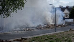 El derrumbe de tres viviendas en Morata de Taju&ntilde;a, Madrid