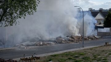 El derrumbe de tres viviendas en Morata de Taju&ntilde;a, Madrid