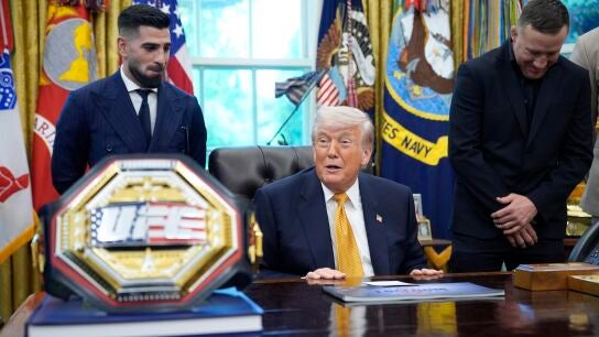Topuria junto a Trump en la Casa Blanca