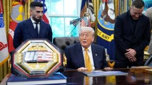 Topuria junto a Trump en la Casa Blanca
