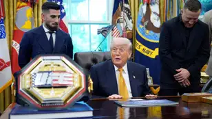 Topuria junto a Trump en la Casa Blanca