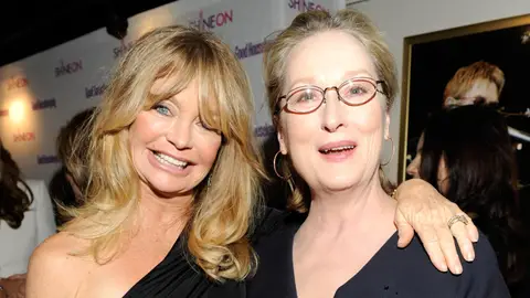 Goldie Hawn con Meryl Streep en 2011 Goldie Hawn con Meryl Streep en 2011