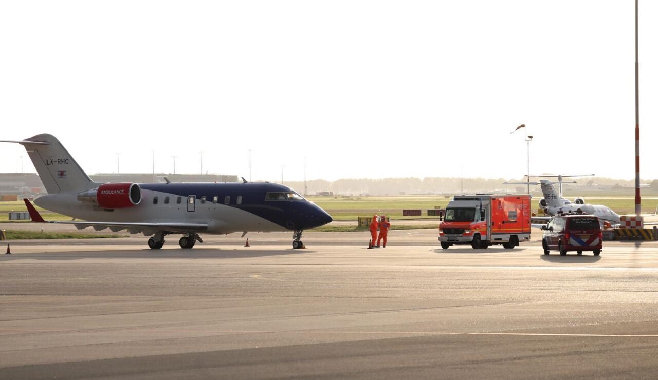 El avi&oacute;n de asistencia m&eacute;dica de hantavirus