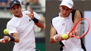 Rafa Jodar y Matteo Arnaldi, en acci&oacute;n en el Masters de Roma