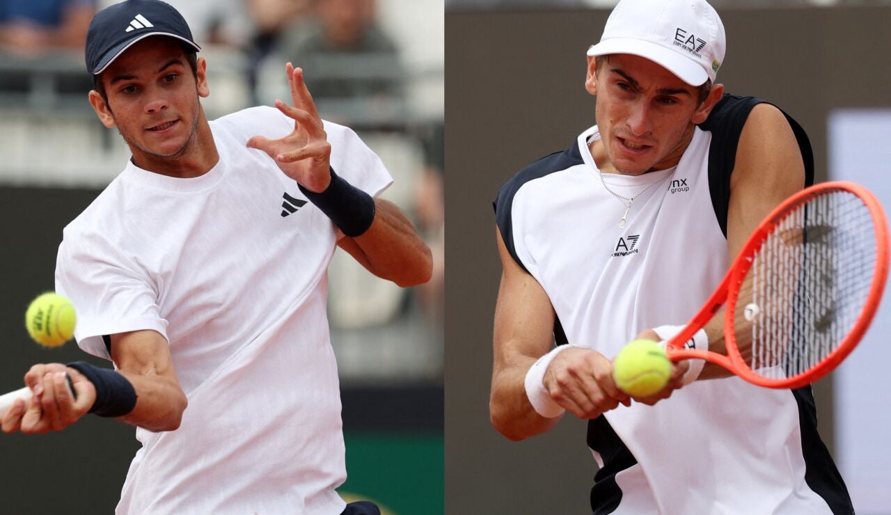 Rafa Jodar y Matteo Arnaldi, en acci&oacute;n en el Masters de Roma