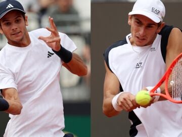 Rafa Jodar y Matteo Arnaldi, en acci&oacute;n en el Masters de Roma