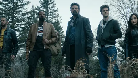 Tomer Capone, Laz Alonso, Karl Urban, Jack Quaid y Karen Fukuhara en la temporada 5 de The Boys Tomer Capone, Laz Alonso, Karl Urban, Jack Quaid y Karen Fukuhara en la temporada 5 de The Boys