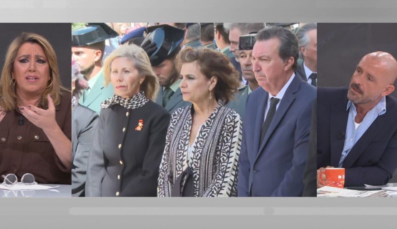 Mar&iacute;a Jes&uacute;s Montero, sola en el funeral de los guardias civiles