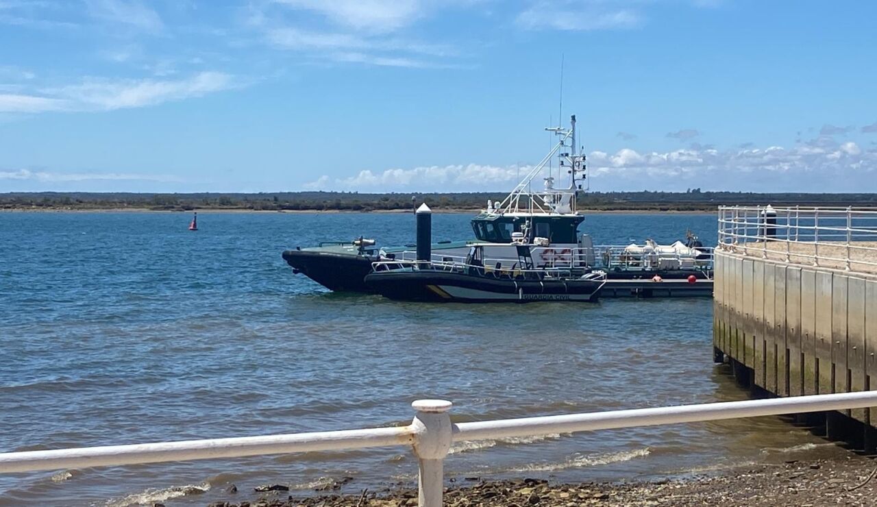 El puerto donde atracan los barcos del Servicio Mar&iacute;timo de la GC en Huelva