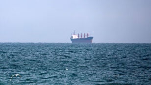 El barco Ursa Major antes de hundirse frente a la costa de Murcia