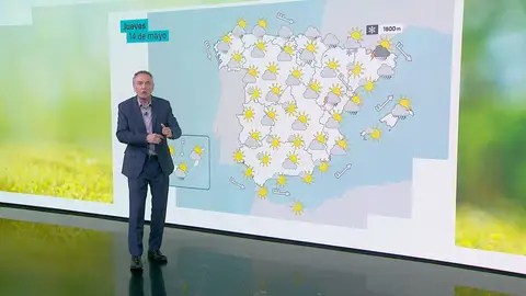 Roberto Brasero y la previsión del jueves 14 de mayo Roberto Brasero y la previsión del jueves 14 de mayo