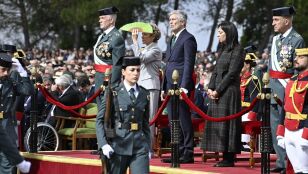 Marlaska, durante el acto en el que ha recibido abucheos