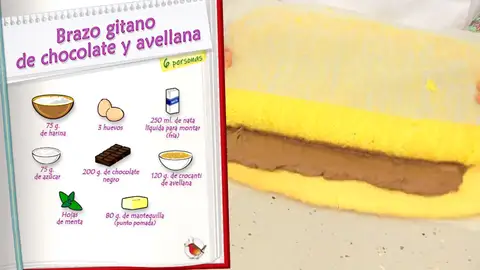 Ingredientes Brazo gitano de chocolate y avellana Ingredientes Brazo gitano de chocolate y avellana