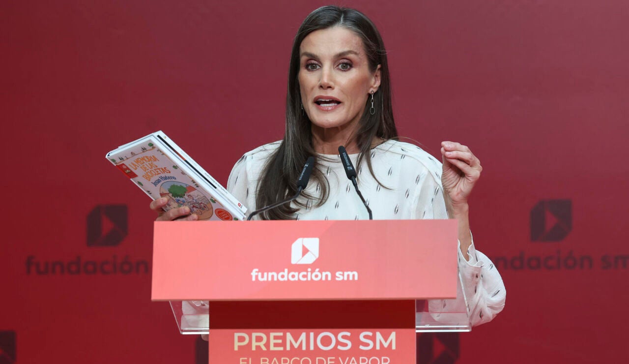 La reina Letizia durante el acto de entrega de la 48 edici&oacute;n de los Premios SM de Literatura Infantil y Juvenil