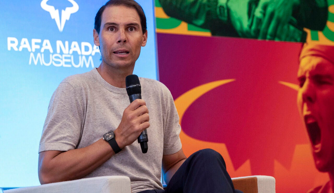 Rafa Nadal en el nuevo museo de su academia