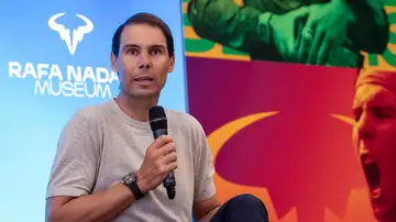 Rafa Nadal en el nuevo museo de su academia Rafa Nadal en el nuevo museo de su academia