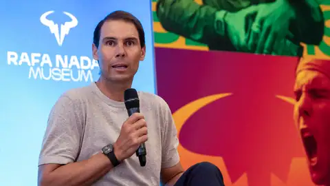 Rafa Nadal en el nuevo museo de su academia Rafa Nadal en el nuevo museo de su academia