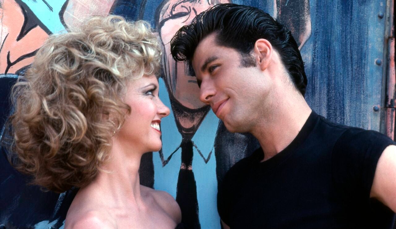 Olivia Newton-John y John Travolta como Sandy y Dannu Zuko en Grease